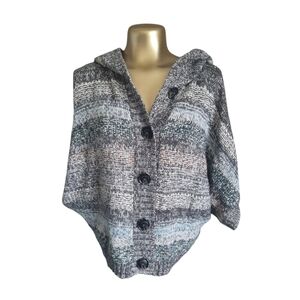Garage OS knit‎ stripped pastel poncho